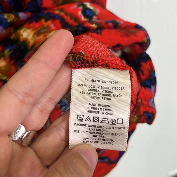 Anthropologie - Maeve Prins V Neck Short Sleeve Lightweight Colorful Dress Small - Picture 10 of 12